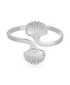 Ettika Santorini Cubic Zirconia Shell Cuff Bracelet In Metallic