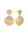 Ettika Santorini Cubic Zirconia Shell Drop Earrings