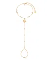 Ettika Santorini Cubic Zirconia Shell Hand Chain
