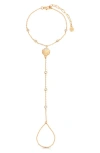 Ettika Santorini Shell Hand Chain In Gold