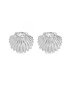 Ettika Santorini Cubic Zirconia Shell Statement Stud Earrings In Metallic