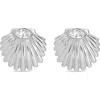 Ettika Santorini Cubic Zirconia Shell Statement Stud Earrings In Silver