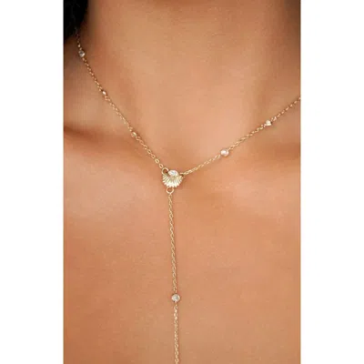 Ettika Santorini Shell Y-necklace In Gold