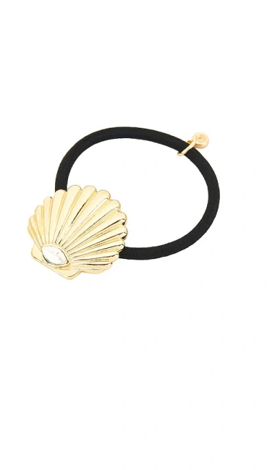 Ettika Scallop Crystal Hairtie In Black