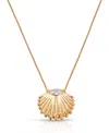 Ettika Scallop Crystal Necklace In Gold