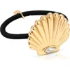 Ettika Santorini Cubic Zirconia Shell Hair Tie