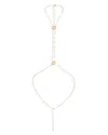Ettika 18k Gold Plated Scallop Shell And Crystal Body Chain In Gold