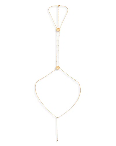 ETTIKA SCALLOP SHELL & CRYSTAL BODY CHAIN
