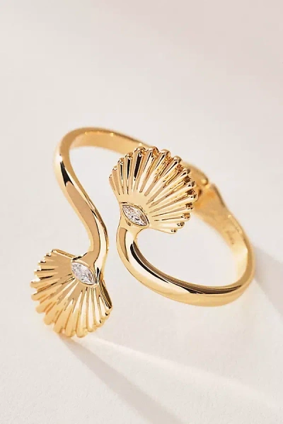 Ettika Scallop Shell Arm Cuff In Gold