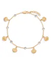 Ettika Scallop Shell Charm Anklet In Gold