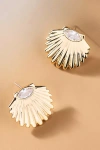 Ettika Scalloped Shell Post Earrings