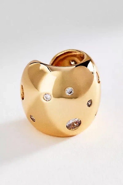 Ettika Scattered Crystal Chunky Ear Cuff In Gold