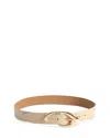 Ettika Sculpted Flow Leather Belt In Neutral
