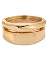 Ettika Sculptural Bangle Bracelet Set In Gold