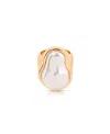 Ettika Sea Born Imitation Pearl Cocktail Ring