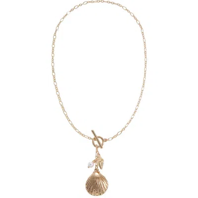 Ettika Seaside Toggle Charm Necklace In Gold