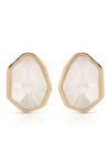 Ettika Seastone Stud Earrings In Silver