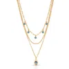 Ettika Seraphine Triple Strand Layered Necklace In Gold