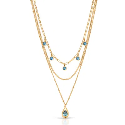 Ettika Seraphine Triple Strand Layered Necklace