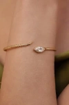 Ettika Marquise Crystal Cuff Bracelet In Gold