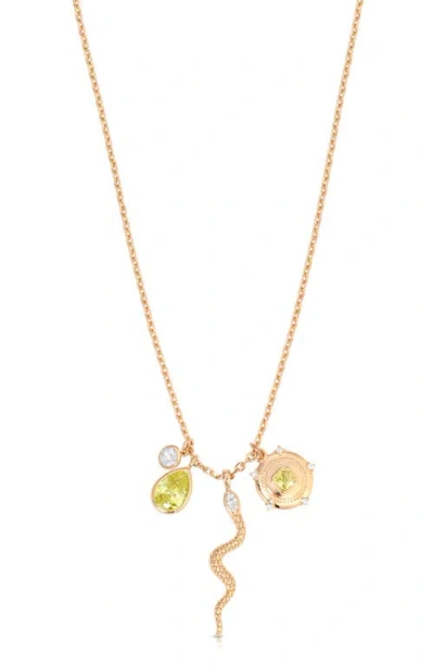 Ettika Serpent Radiance Charm Necklace