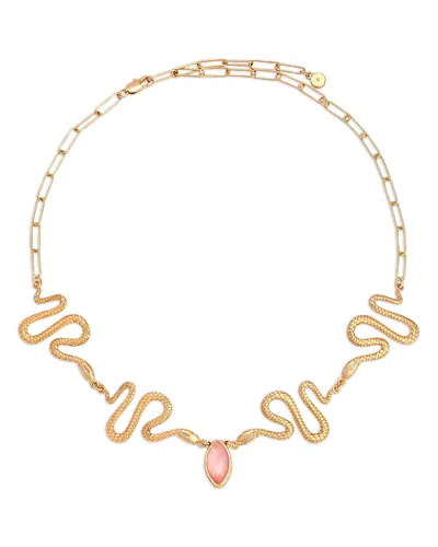 Ettika Serpentina Abalone Snake Choker Necklace, 12.25-16.25 In Gold