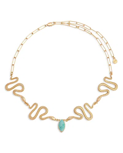 Ettika Serpentina Abalone Snake Choker Necklace, 12.25-16.25 In Gold