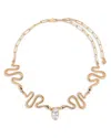 Ettika Serpentina Cubic Zirconia Choker Necklace In Gold