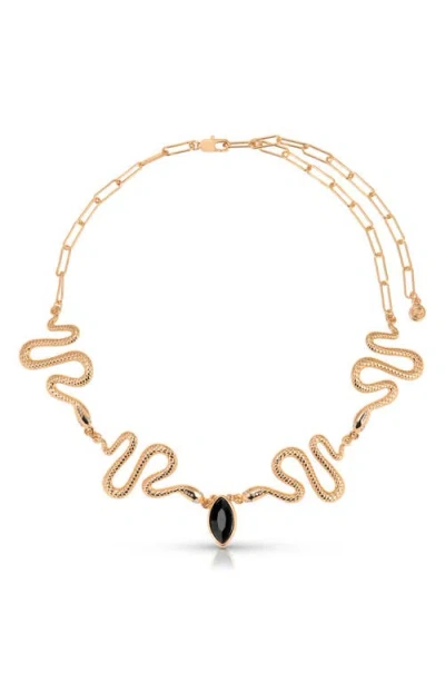 Ettika Serpentina Choker Necklace In Gold