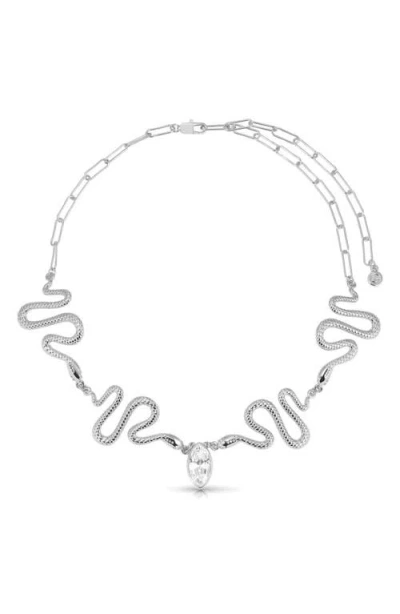 Ettika Serpentina Choker Necklace In Silver