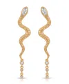 Ettika Serpentina Cubic Zirconia Drop Earrings In Gold