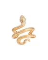 Ettika Serpentina Marquise Cubic Zirconia Coiled Snake Cuff Bracelet In 18k Gold Plated In Gold