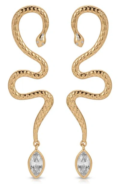 ETTIKA ETTIKA SERPENTINA SINGLE STATEMENT DROP EARRING