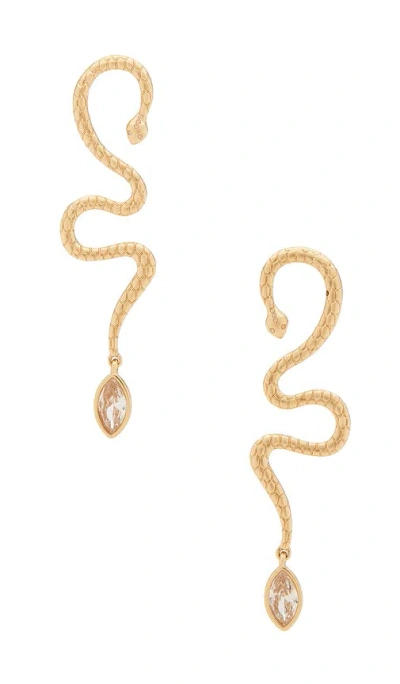Ettika Serpentina Single Statement Drop Earring In Gold
