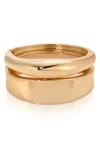 Ettika Set Of 2 Bangle Bracelets In Gold