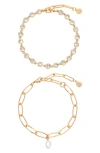 Ettika Set Of 2 Bracelets In Gold