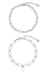 Ettika Set Of 2 Bracelets In Silver