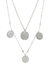 Ettika Set Of 2 Coin Pendant Necklaces In Metallic