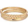 Ettika Set Of 2 Stacking Bangles In Gold