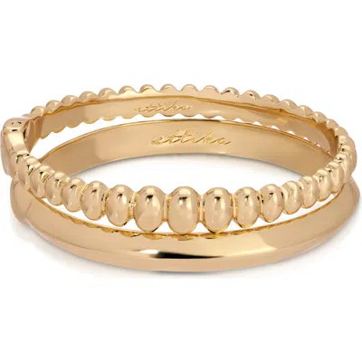 Ettika Set Of 2 Stacking Bangles In Gold