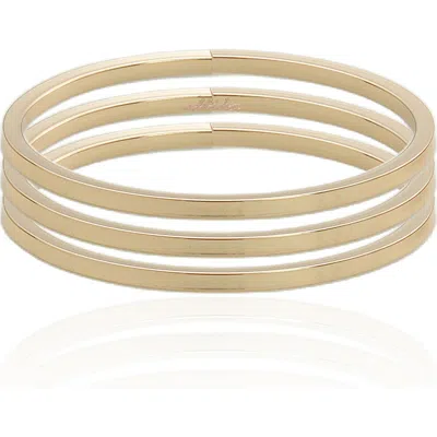 Ettika Set Of 3 Smooth Bangle Bracelets In Gold