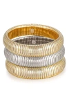 Ettika Golden Hour Stretch Bracelet Set In Mixed Metal