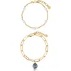 Ettika Set Of Two Radiant Link Bracelets