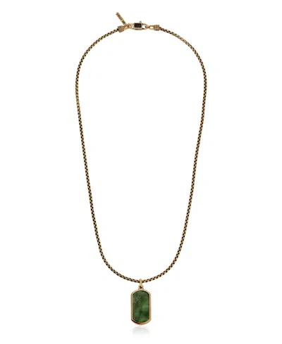 Ettika Set Stone Necklace In Gold,green Jade
