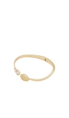 Ettika 18k Gold Plated Swirled Shell Cuff Bracelet In Gold