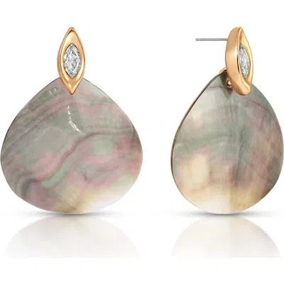 ETTIKA ETTIKA SHELL STATEMENT DROP EARRINGS