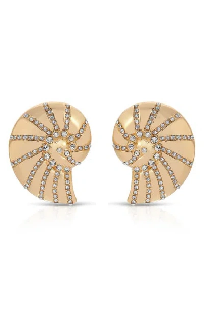ETTIKA ETTIKA SHELL STATEMENT STUD EARRINGS