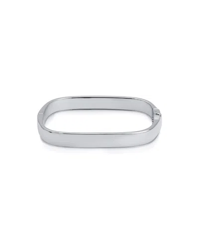 Ettika Silver-plated Rounded Square Cuff Bracelet