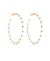 Ettika Simple Spark Crystal Hoops In Aqua