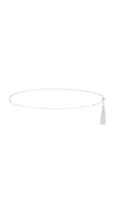 Ettika Simple Tassel Chain Belt In Metallic